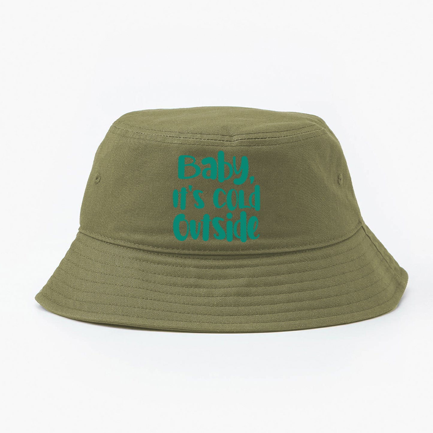 Baby, It's Cold Outside Green Bucket Hat