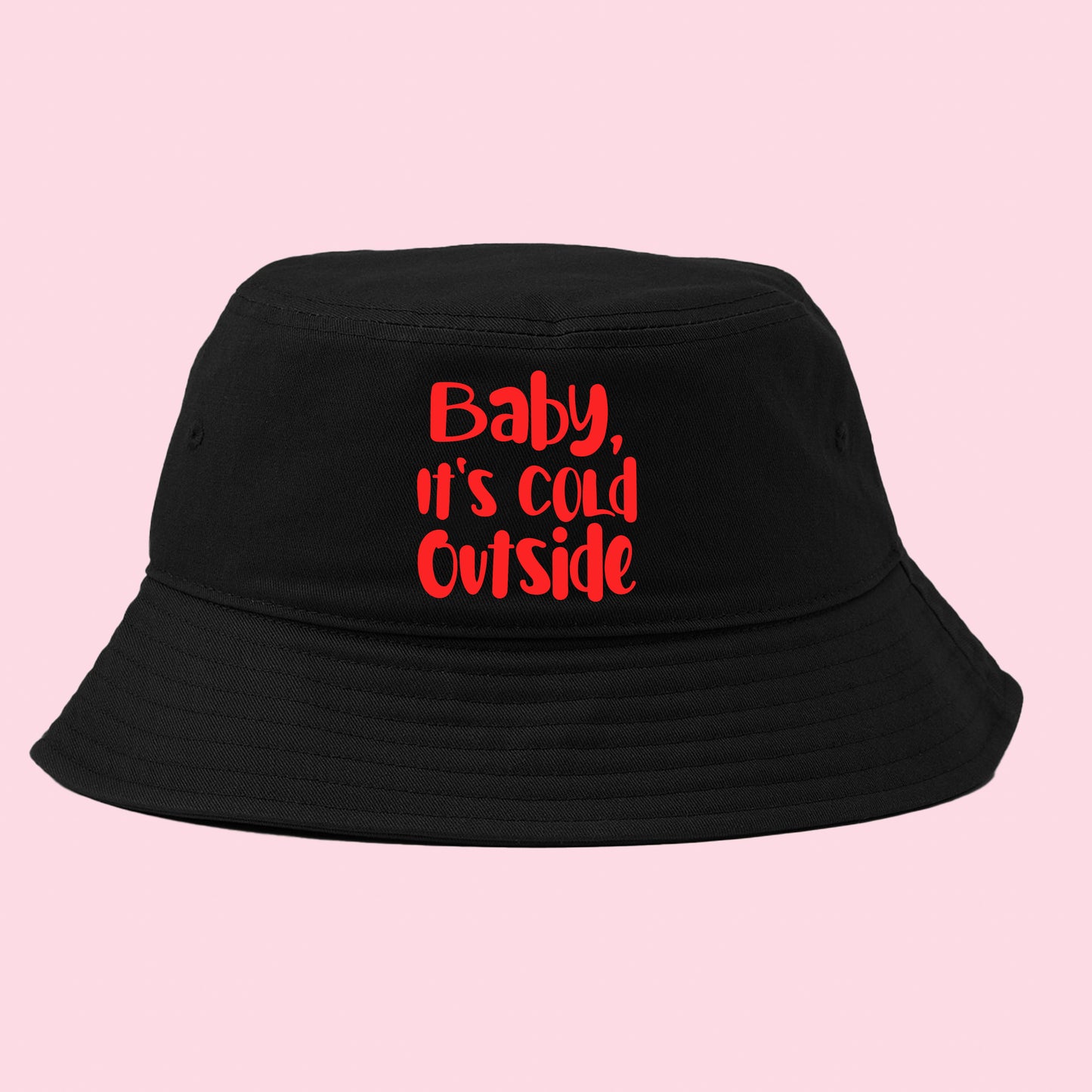 Baby, It's Cold Outside Red bucket Hat
