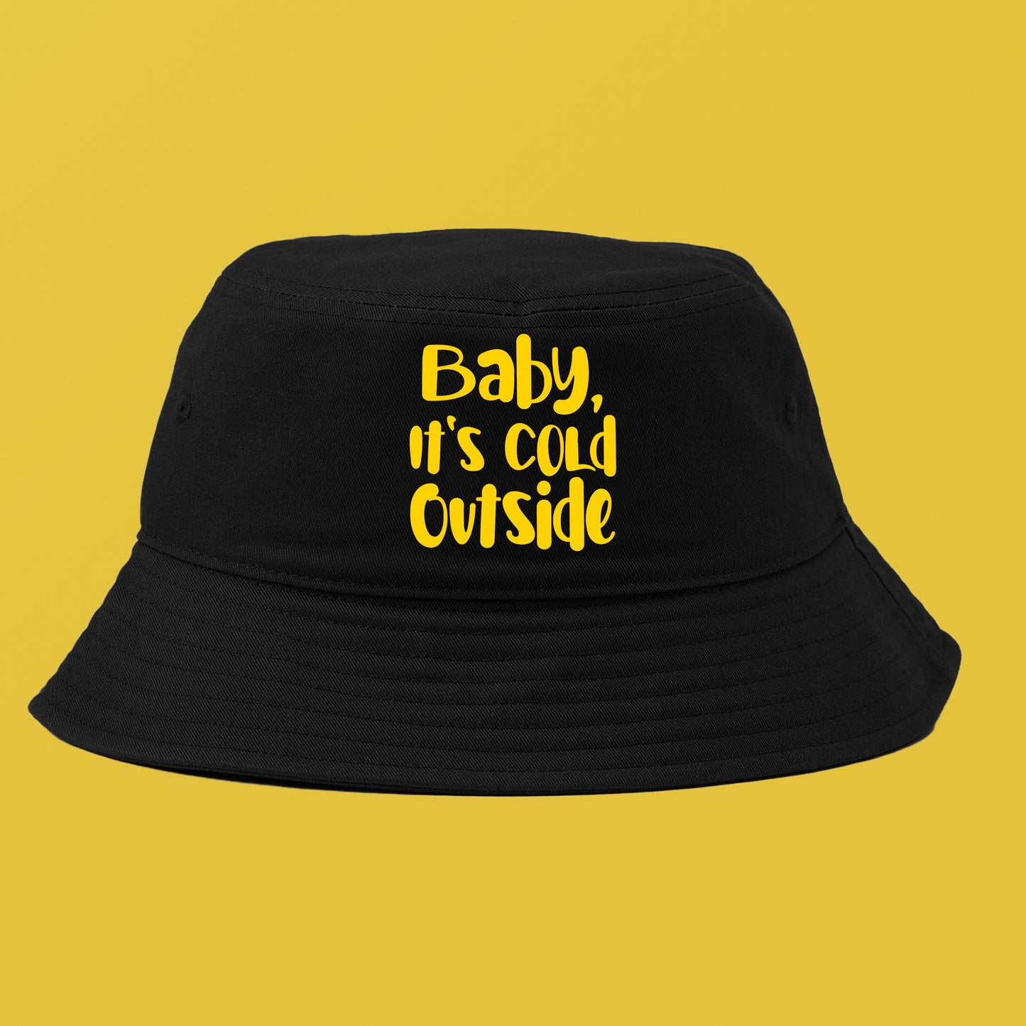 Baby, It's Cold Outside Yellow Bucket Hat