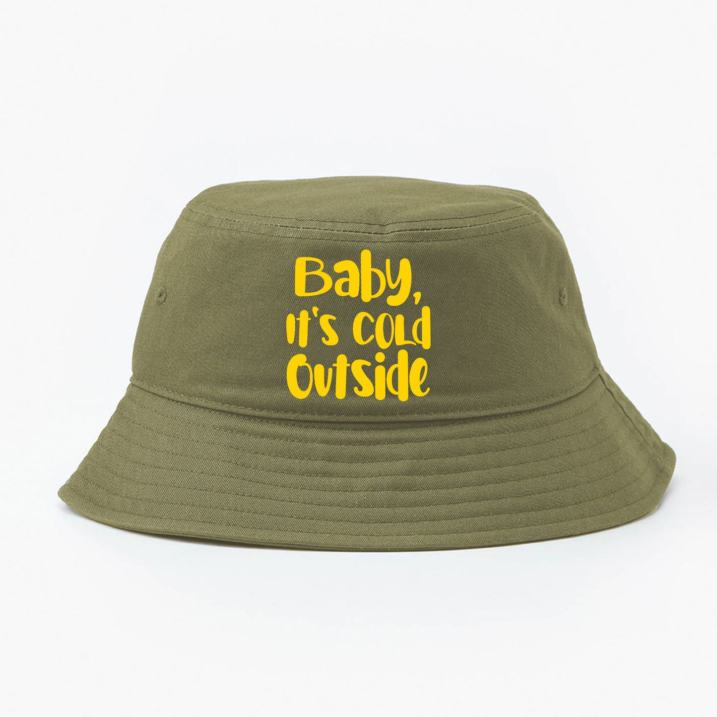 Baby, It's Cold Outside Yellow Bucket Hat