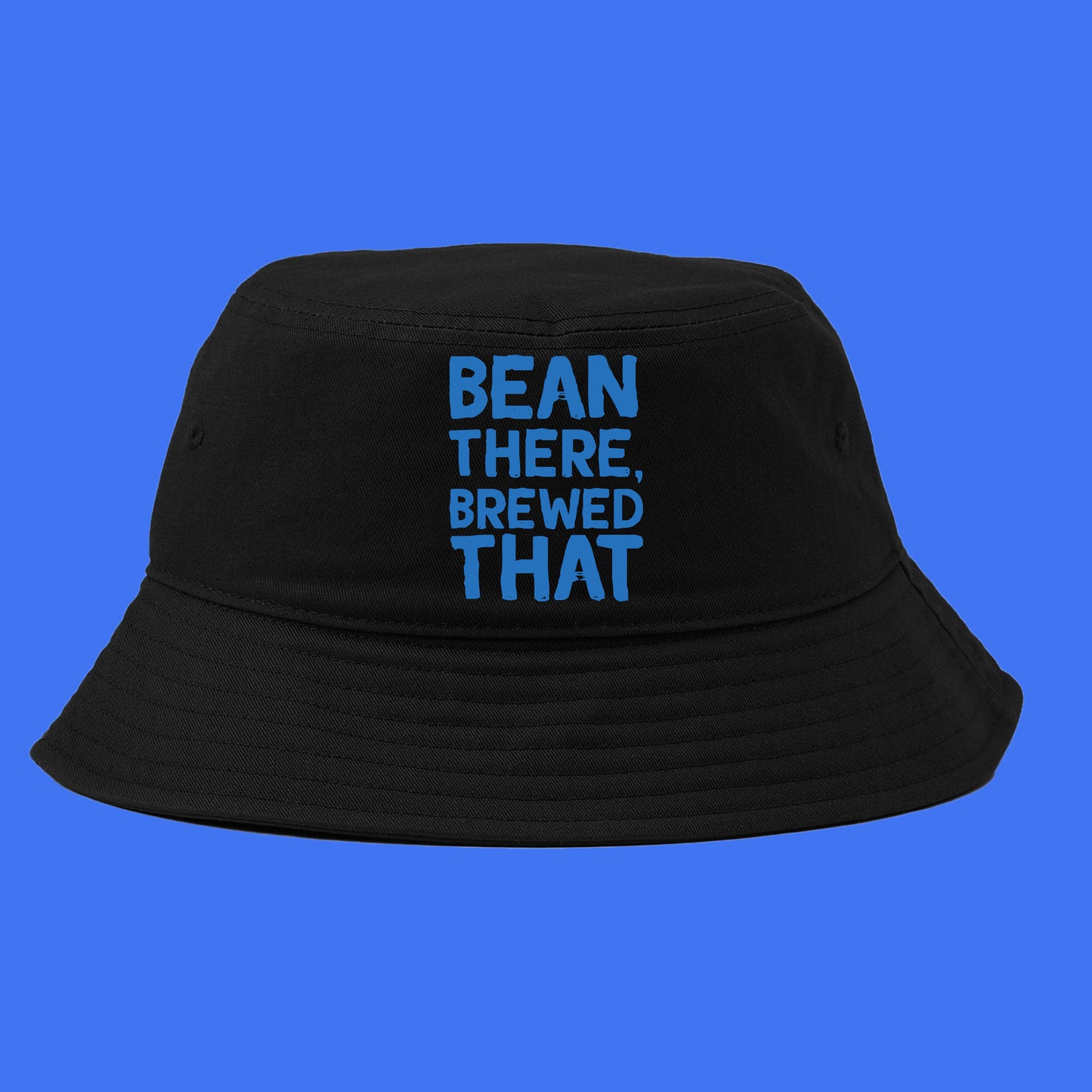 Bean There, Brewed That Blue Bucket Hat