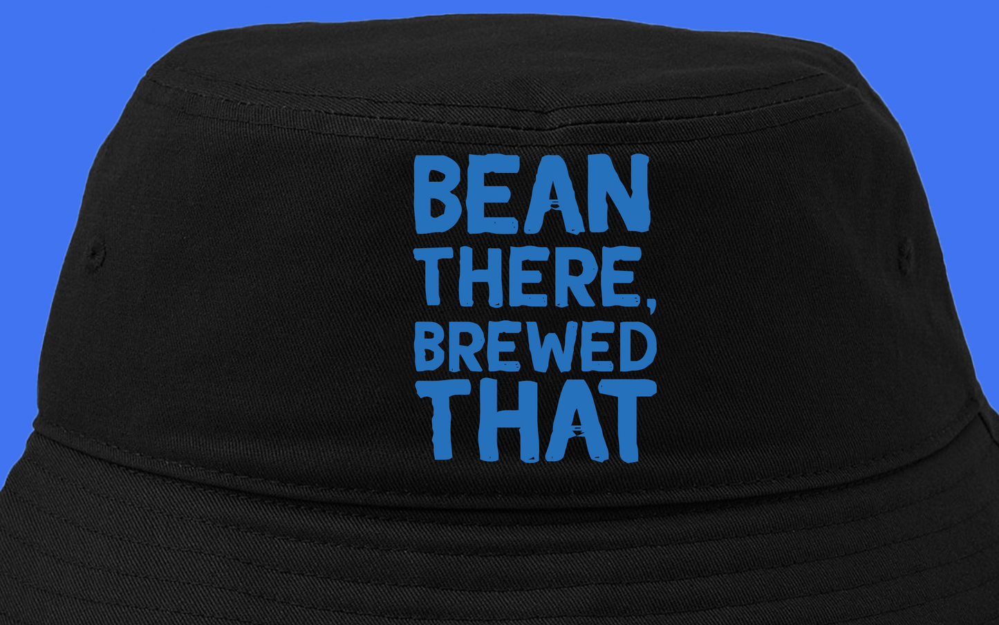 Bean There, Brewed That Blue Bucket Hat