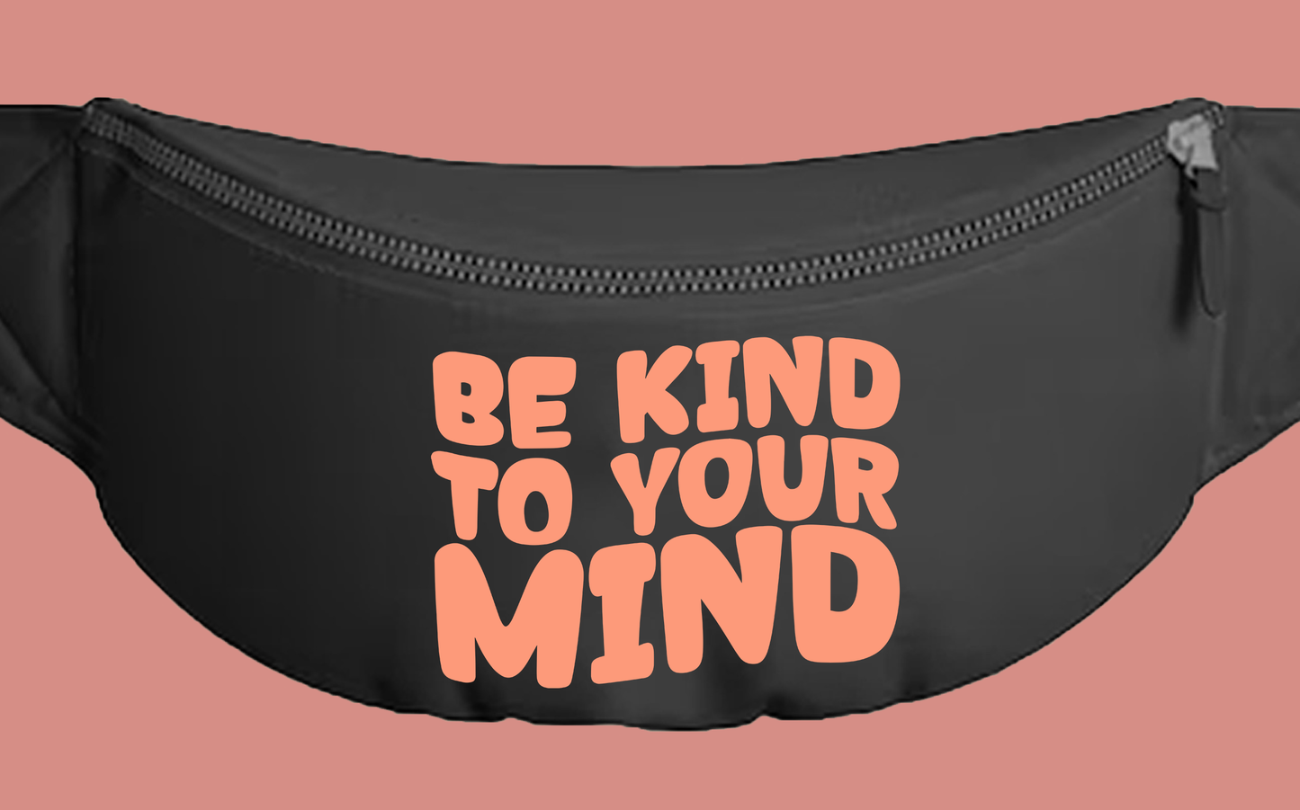 "Be Kind To Your Mind" Peach Fanny Pack