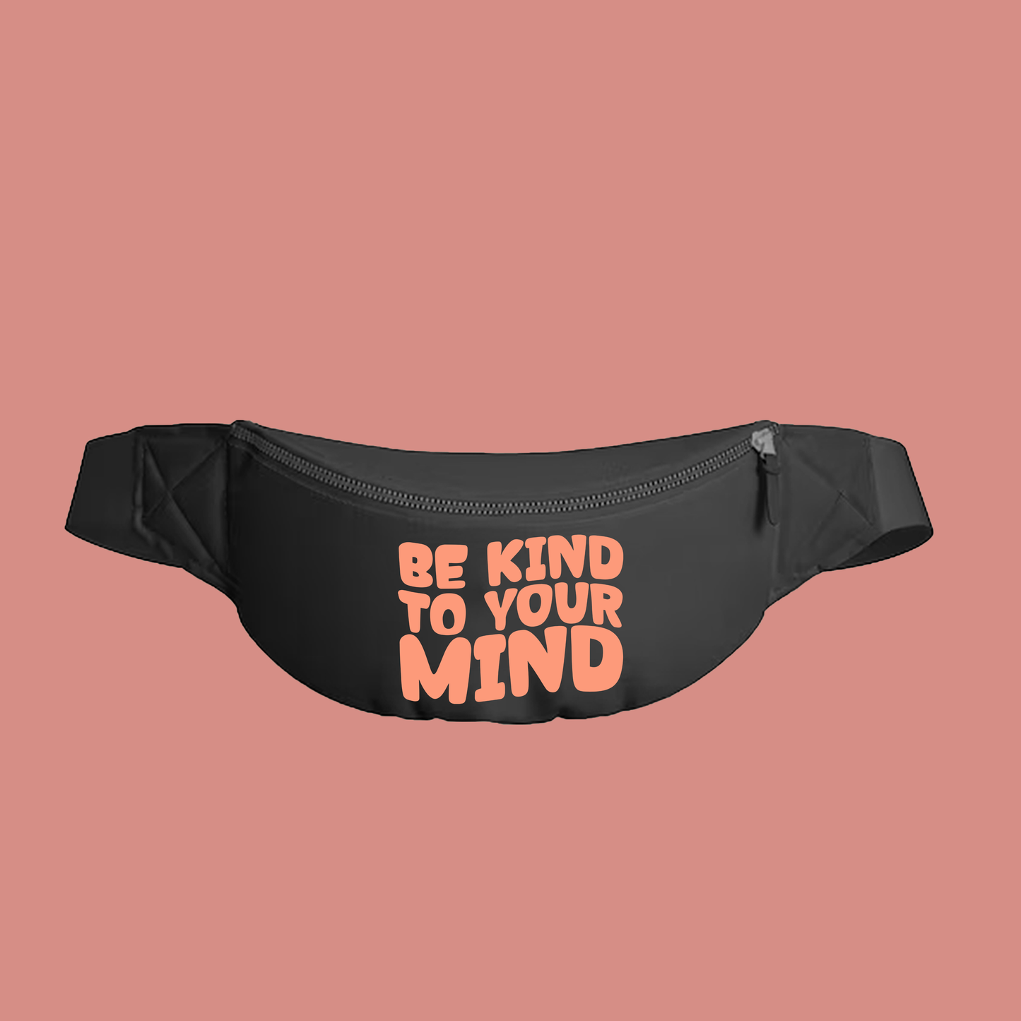 "Be Kind To Your Mind" Peach Fanny Pack
