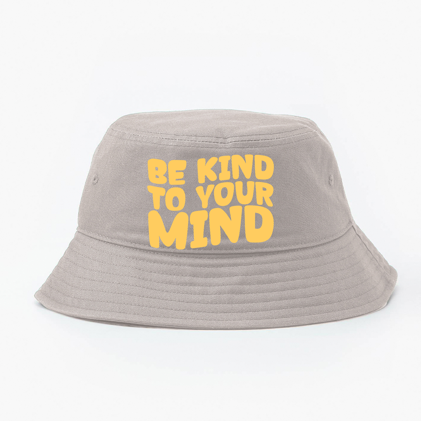 "Be Kind To Your Mind" Yellow Bucket Hat