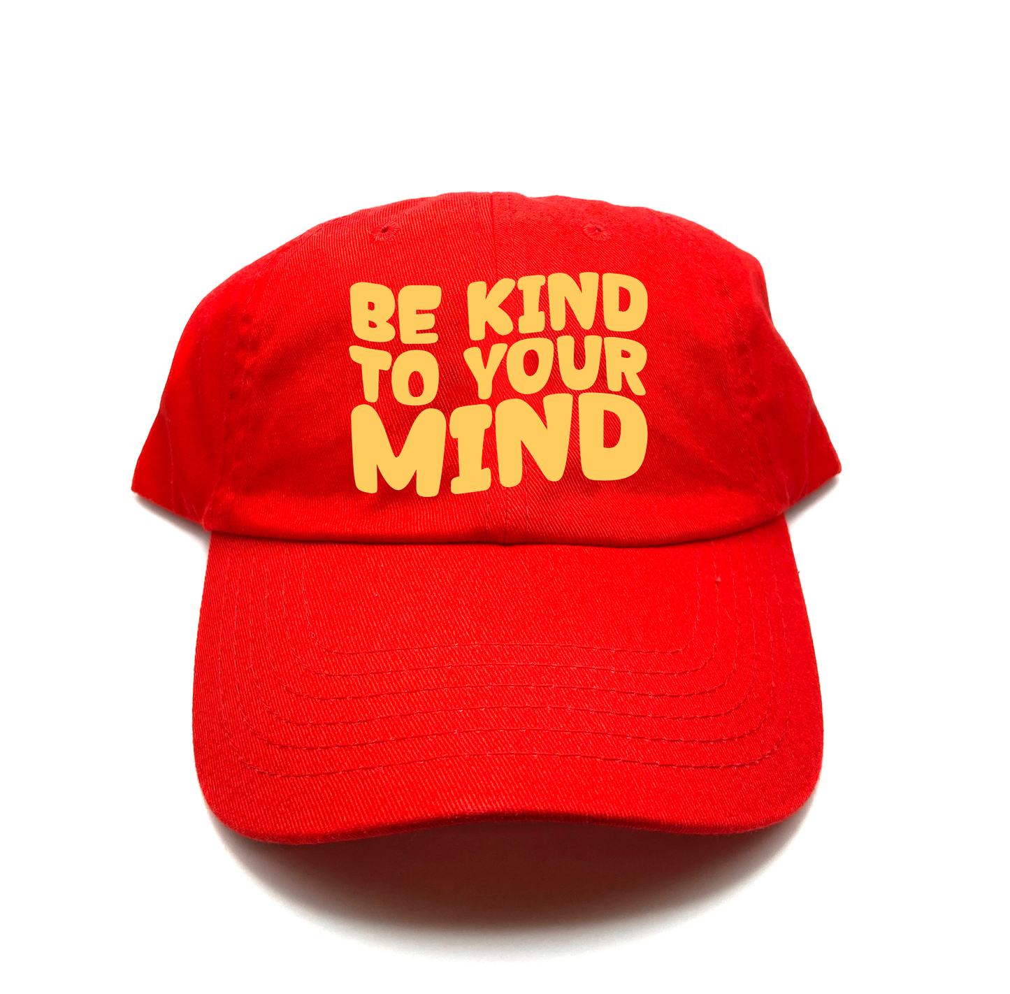 "Be Kind To Your Mind" Yellow Dad Hat