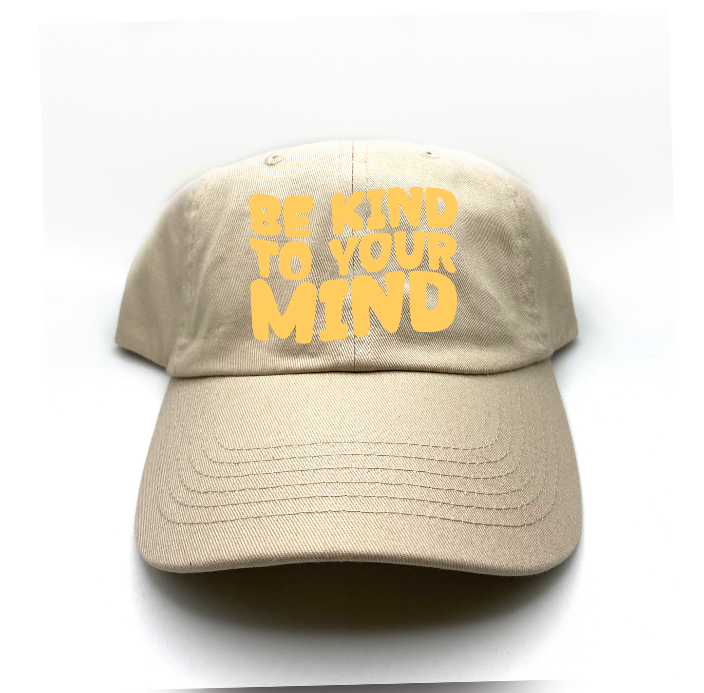"Be Kind To Your Mind" Yellow Dad Hat