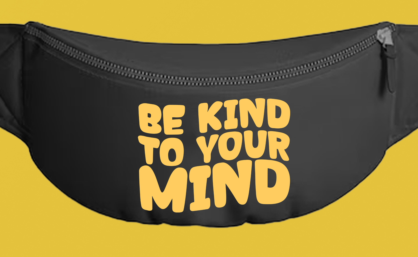 "Be Kind To Your Mind" Yellow Fanny Pack