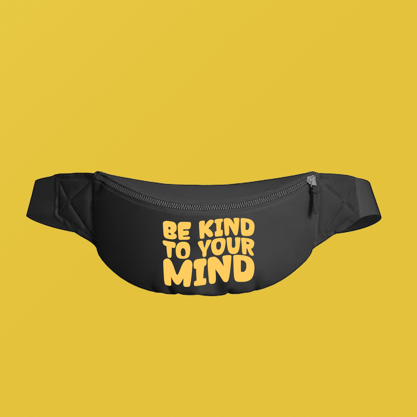 "Be Kind To Your Mind" Yellow Fanny Pack