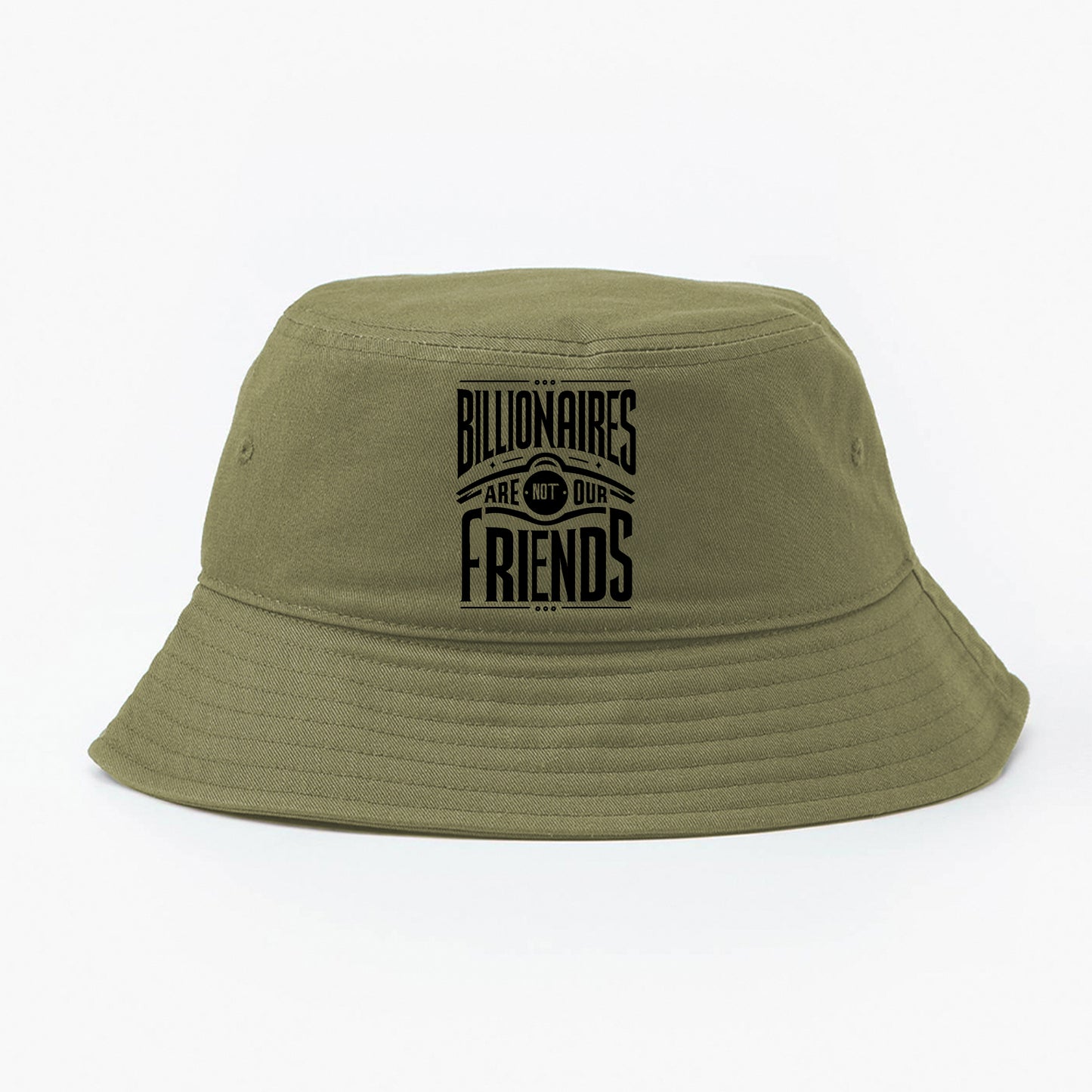 Billionaires Are Not Our Friends Bucket Hat
