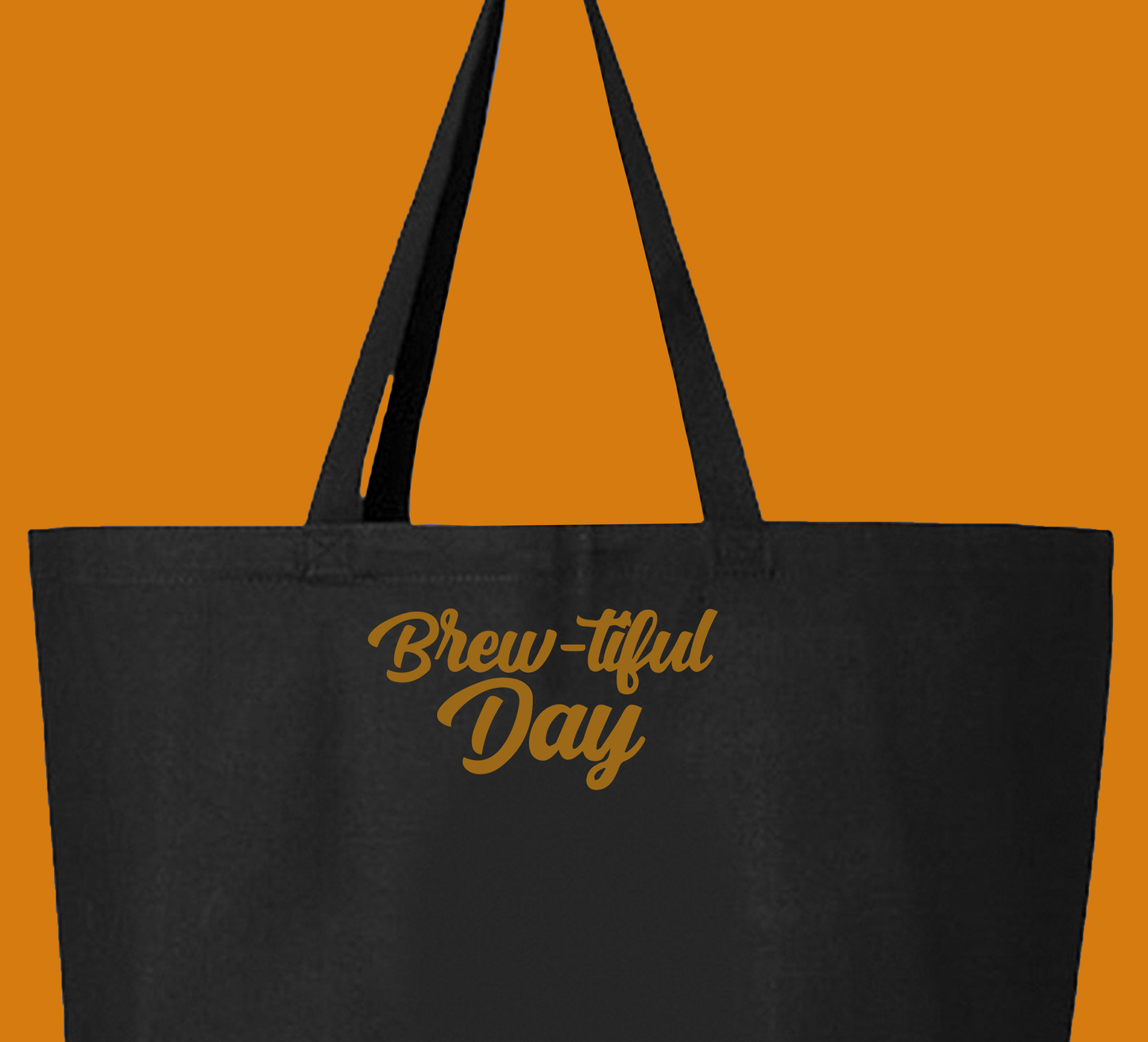Brew-tiful Day Dark Gold Tote Bag