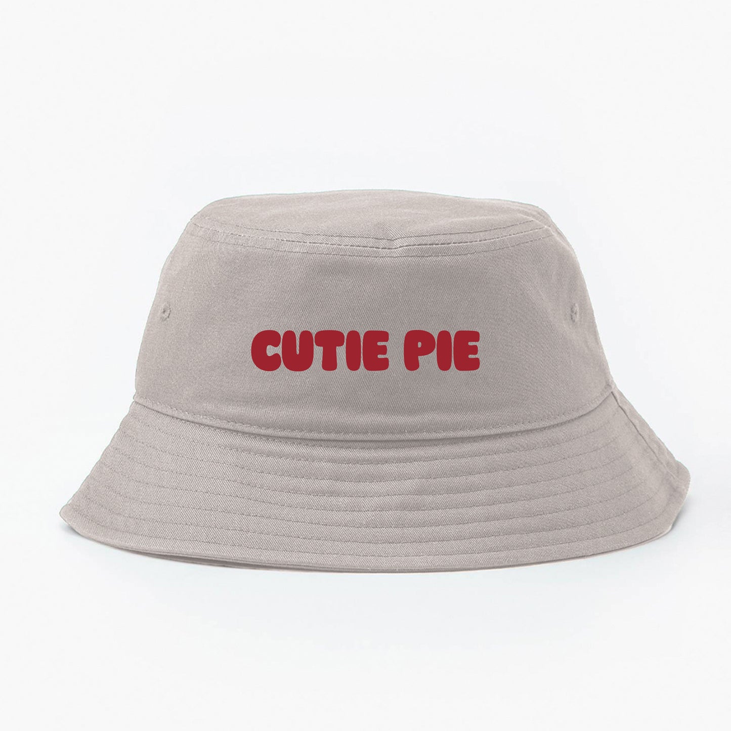 CUTIE PIE Dark Red Bucket Hat