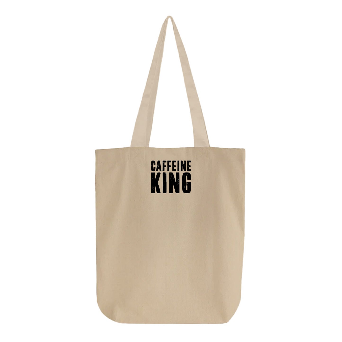 Caffeine King Black Tote Bag