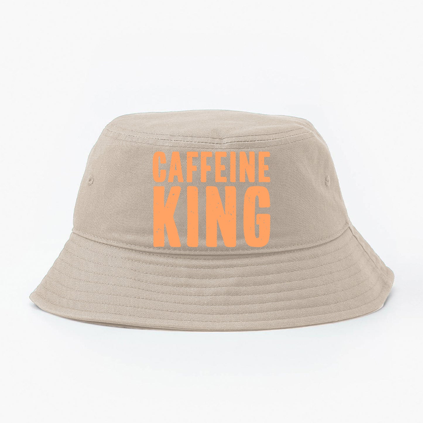 Caffeine King Orange Yellow Bucket Hat
