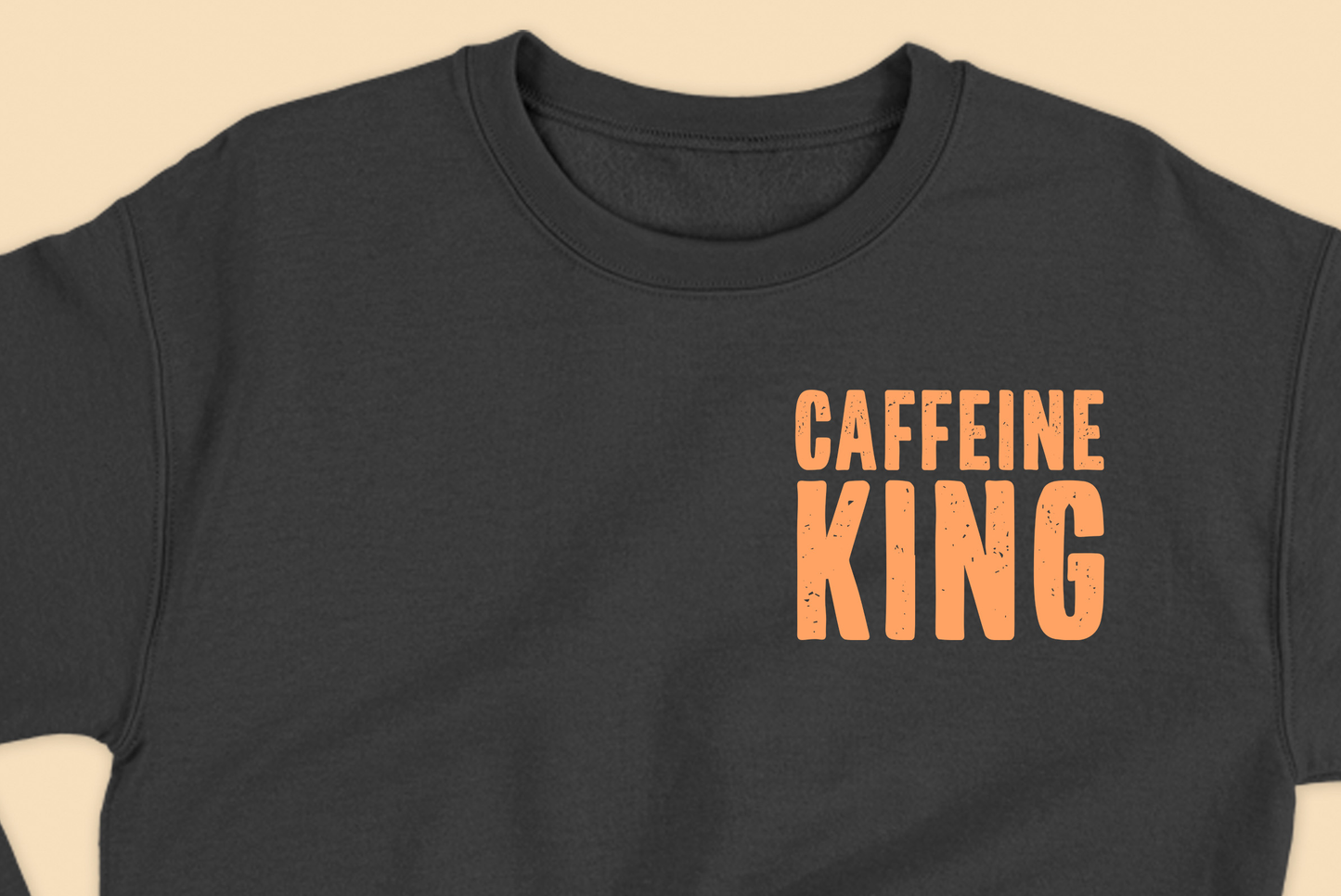 Caffeine King Orange Yellow Sweatshirt