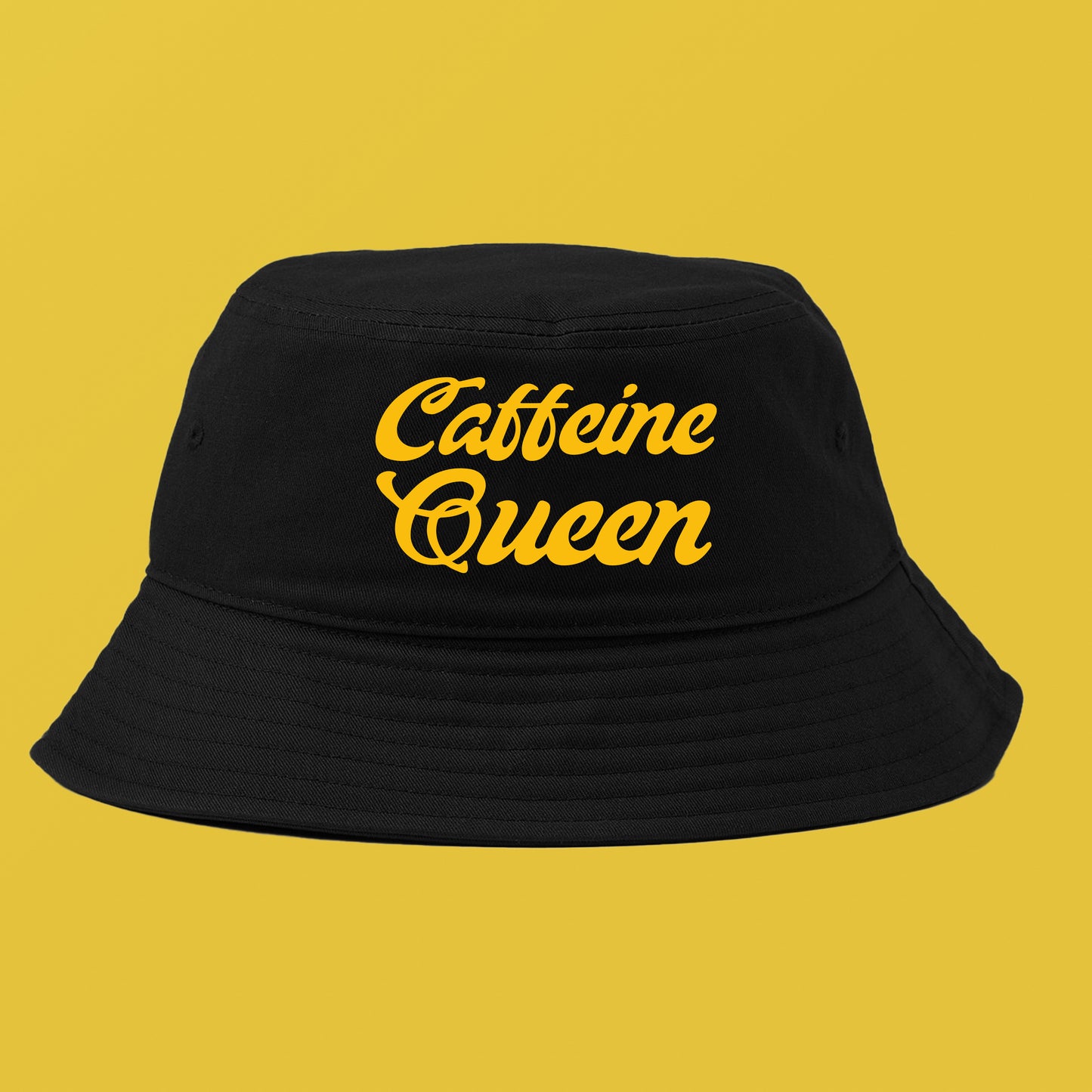 Caffeine Queen Yellow Bucket Hat