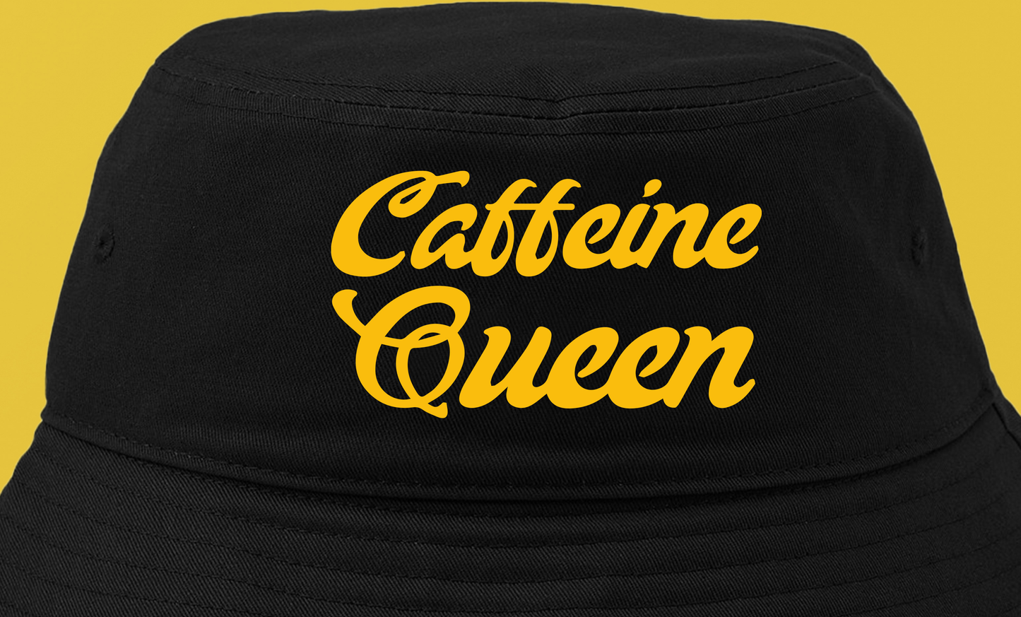 Caffeine Queen Yellow Bucket Hat