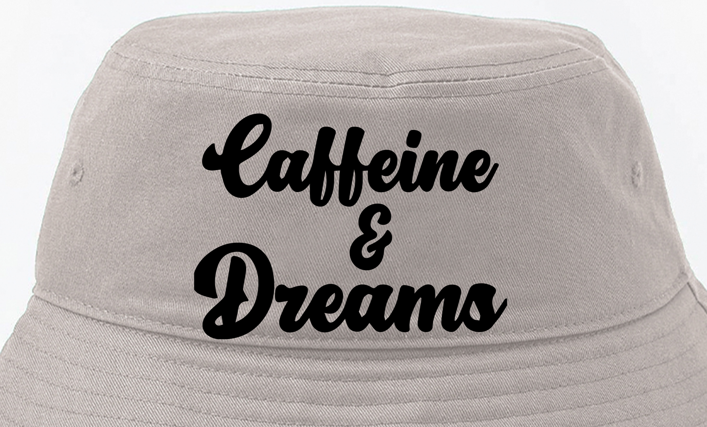 Caffeine & Dreams Black Bucket Hat