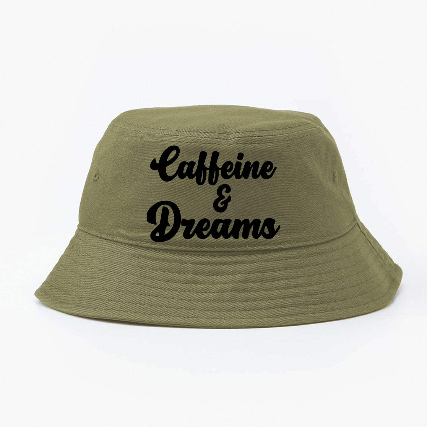 Caffeine & Dreams Black Bucket Hat