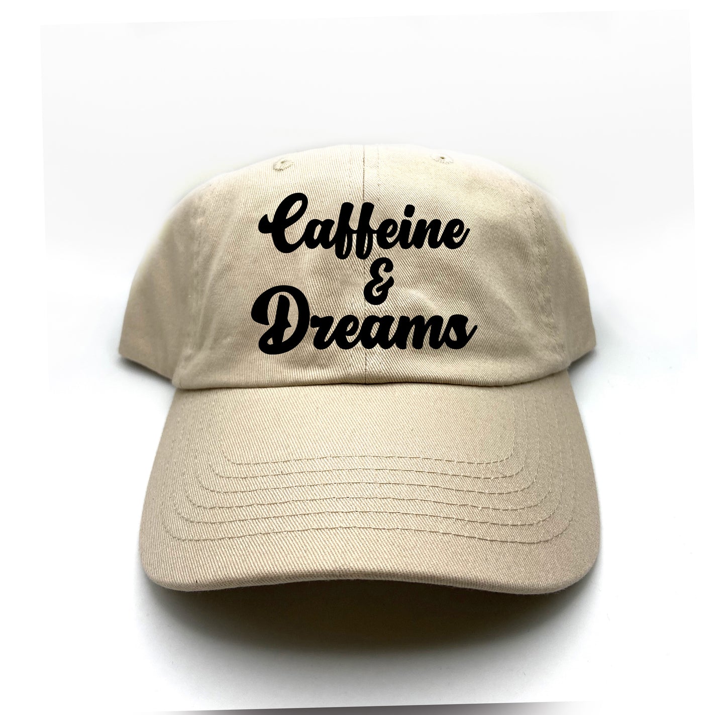 Caffeine & Dreams Black Dad Hat