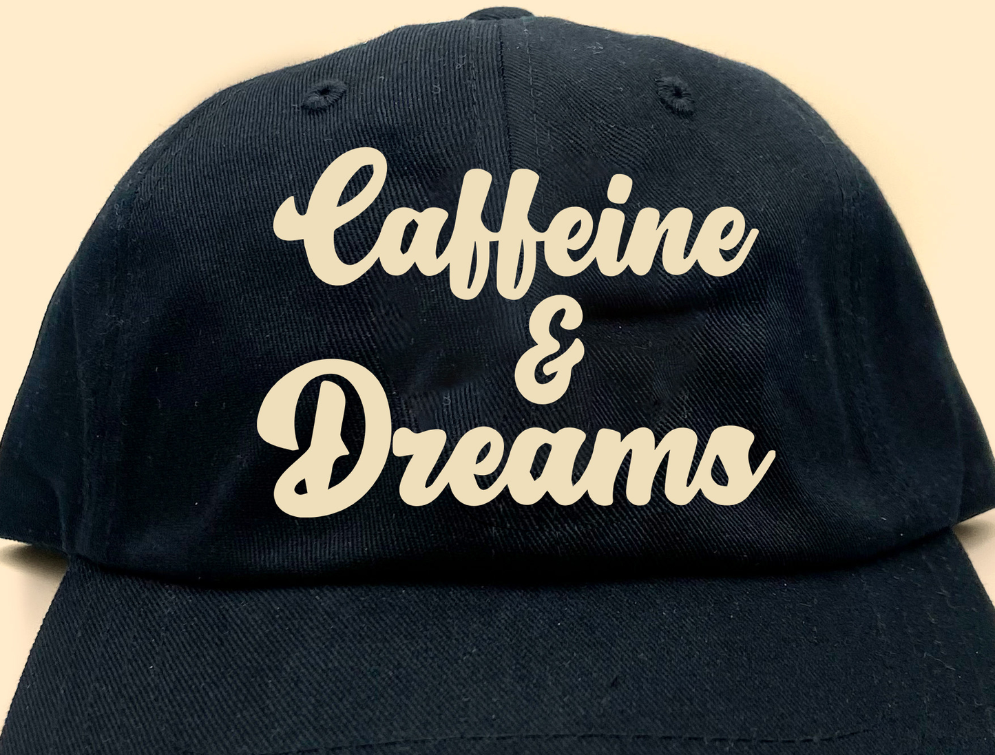 Caffeine & Dreams Cream Dad Hat