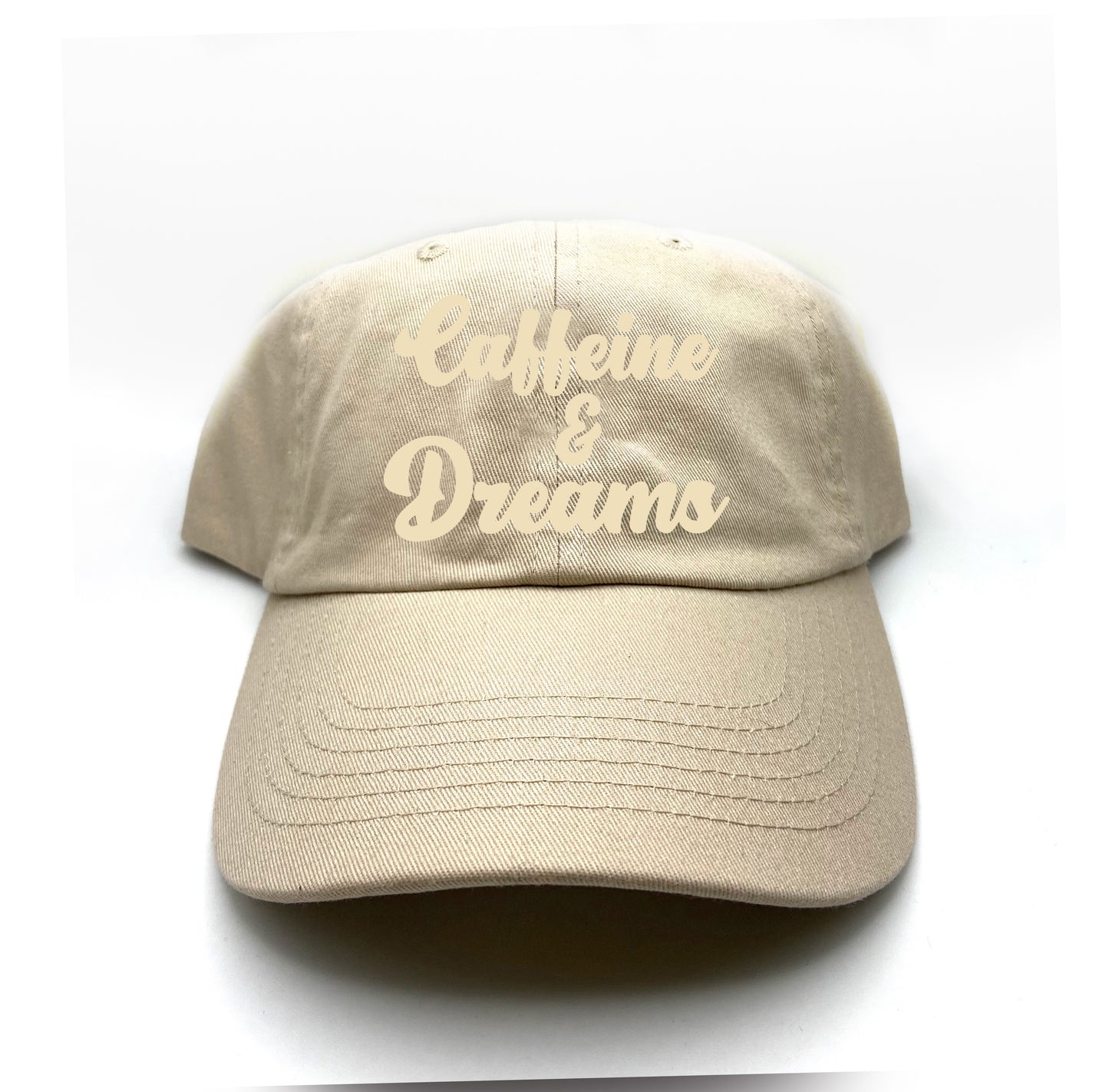 Caffeine & Dreams Cream Dad Hat