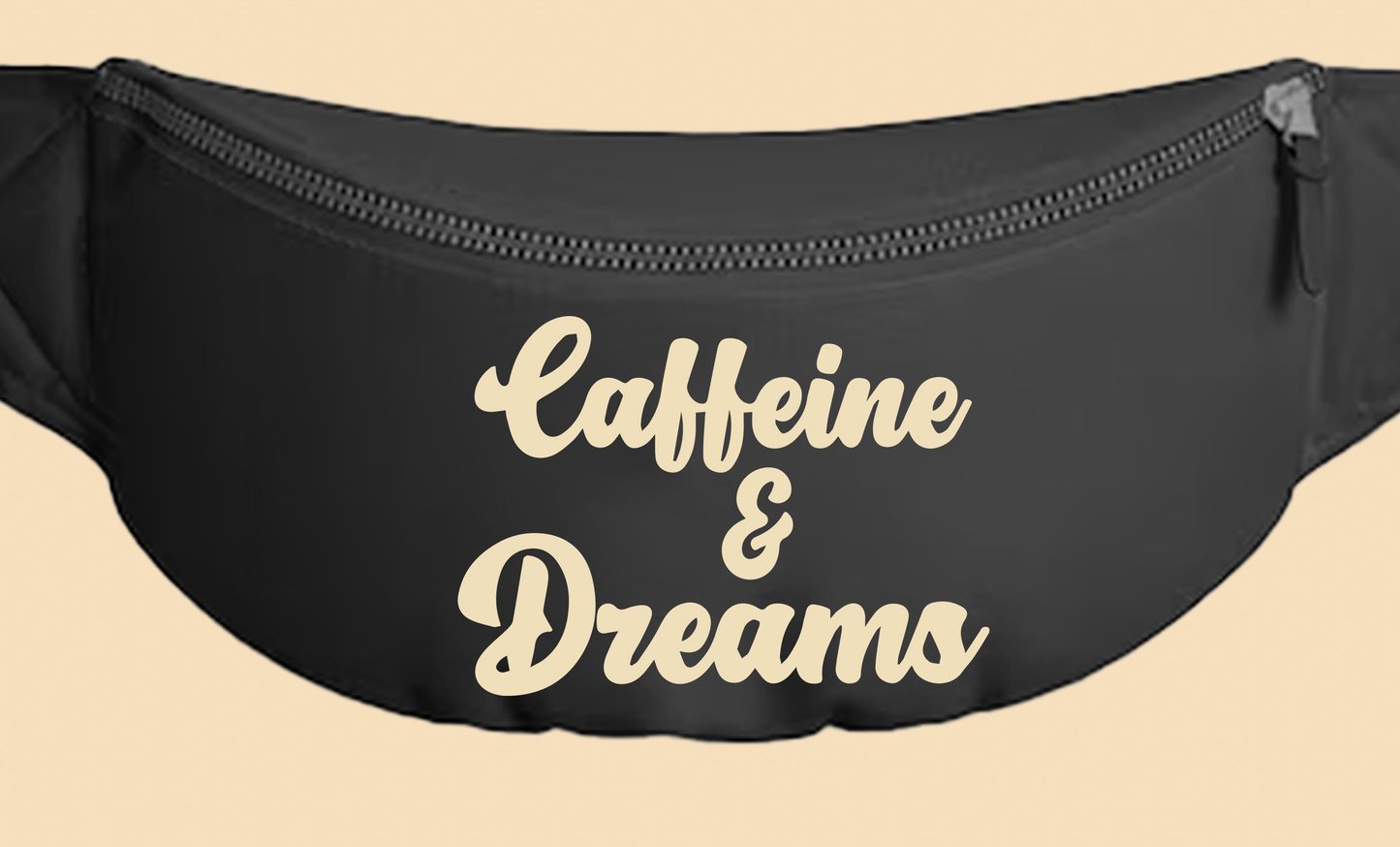 Caffeine & Dreams Cream Fanny Pack
