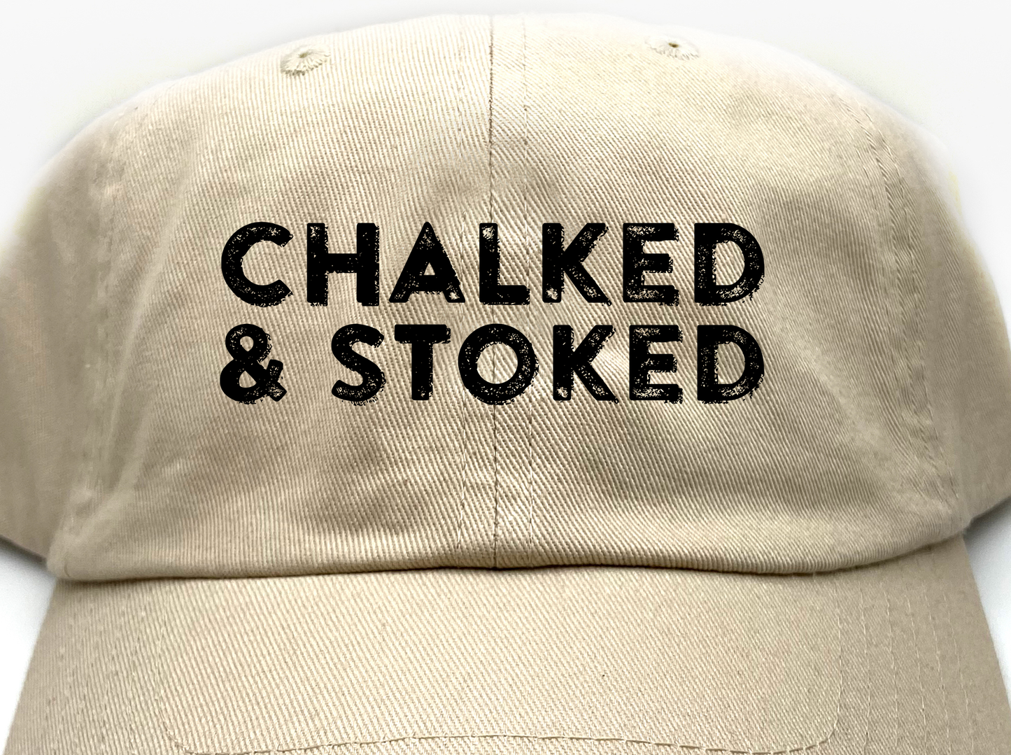 "Chalked & Stoked" Black Dad Hat