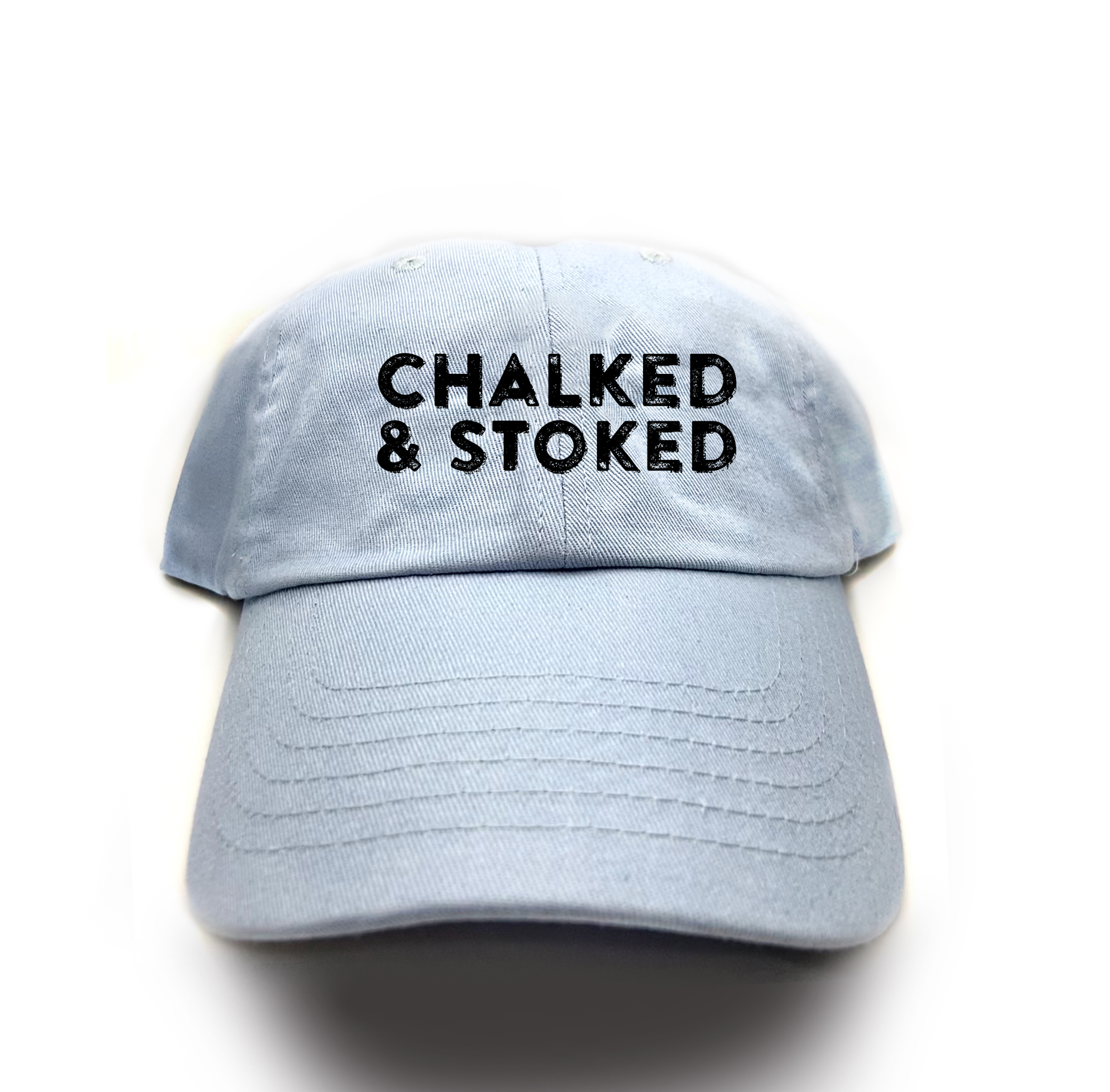 "Chalked & Stoked" Black Dad Hat