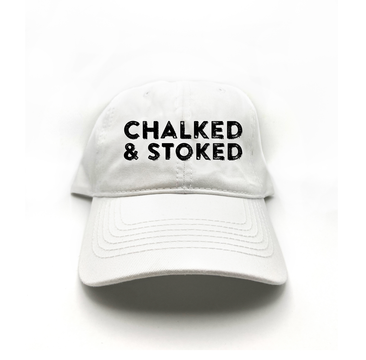 "Chalked & Stoked" Black Dad Hat
