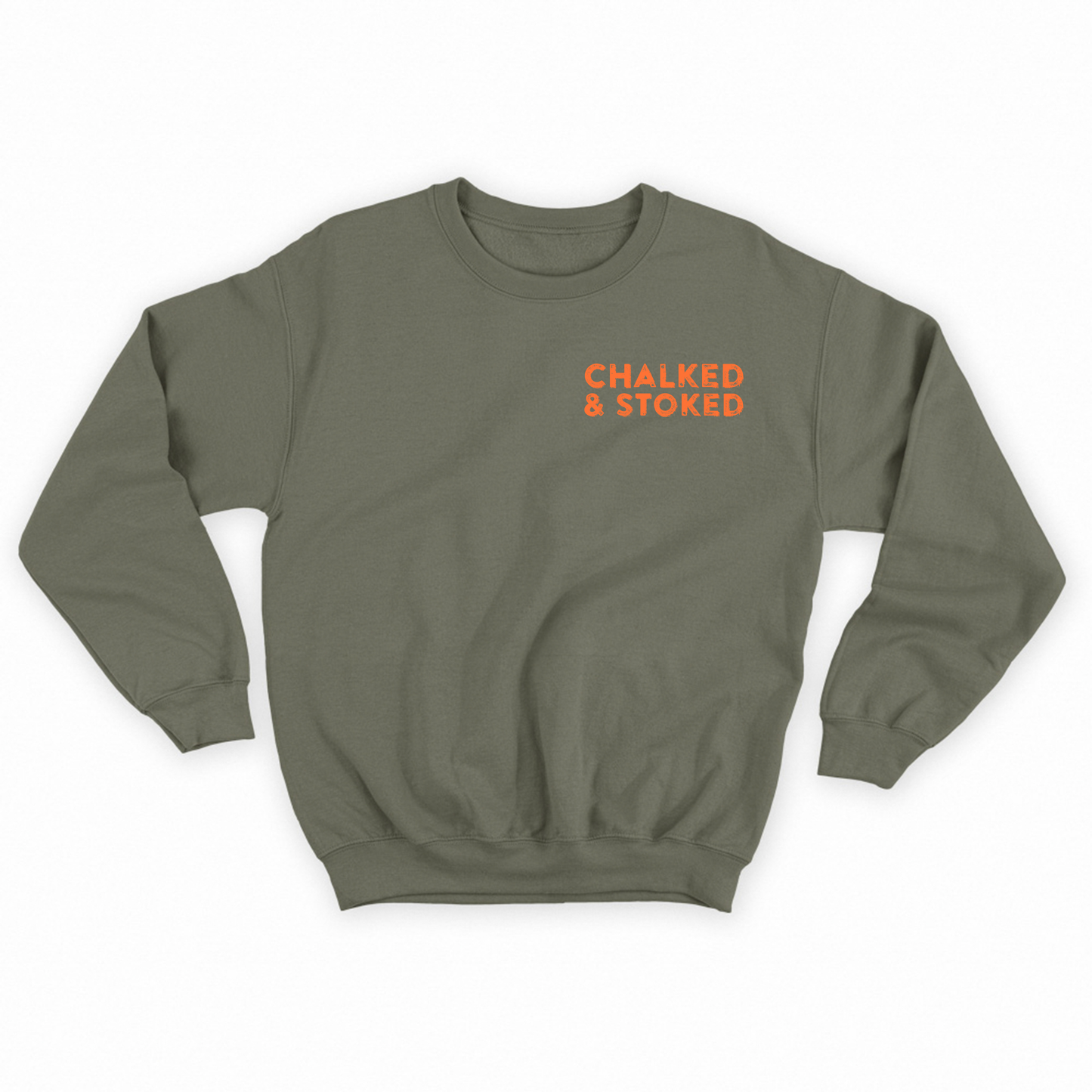 "Chalked & Stoked" Orange Sweatshirt