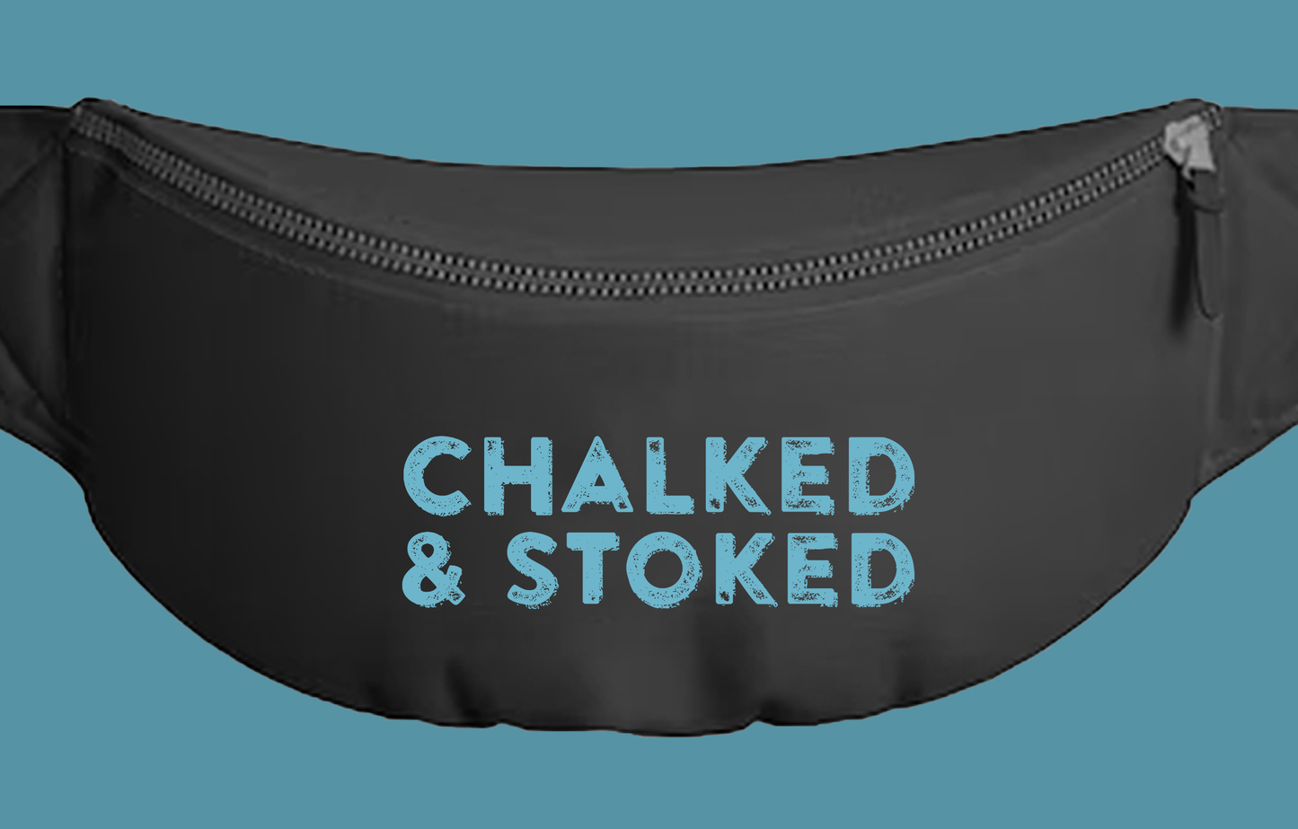"Chalked & Stoked" Sky Blue Fanny Pack