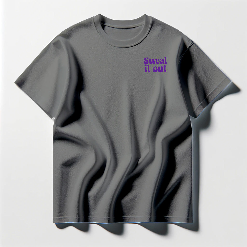 Sweat It Out Purple Tee Shirt