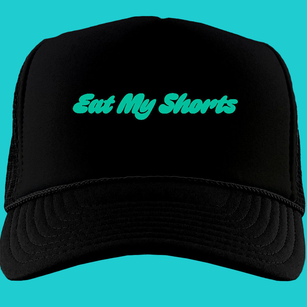 Eat My Shorts Black Foam Truckers hat