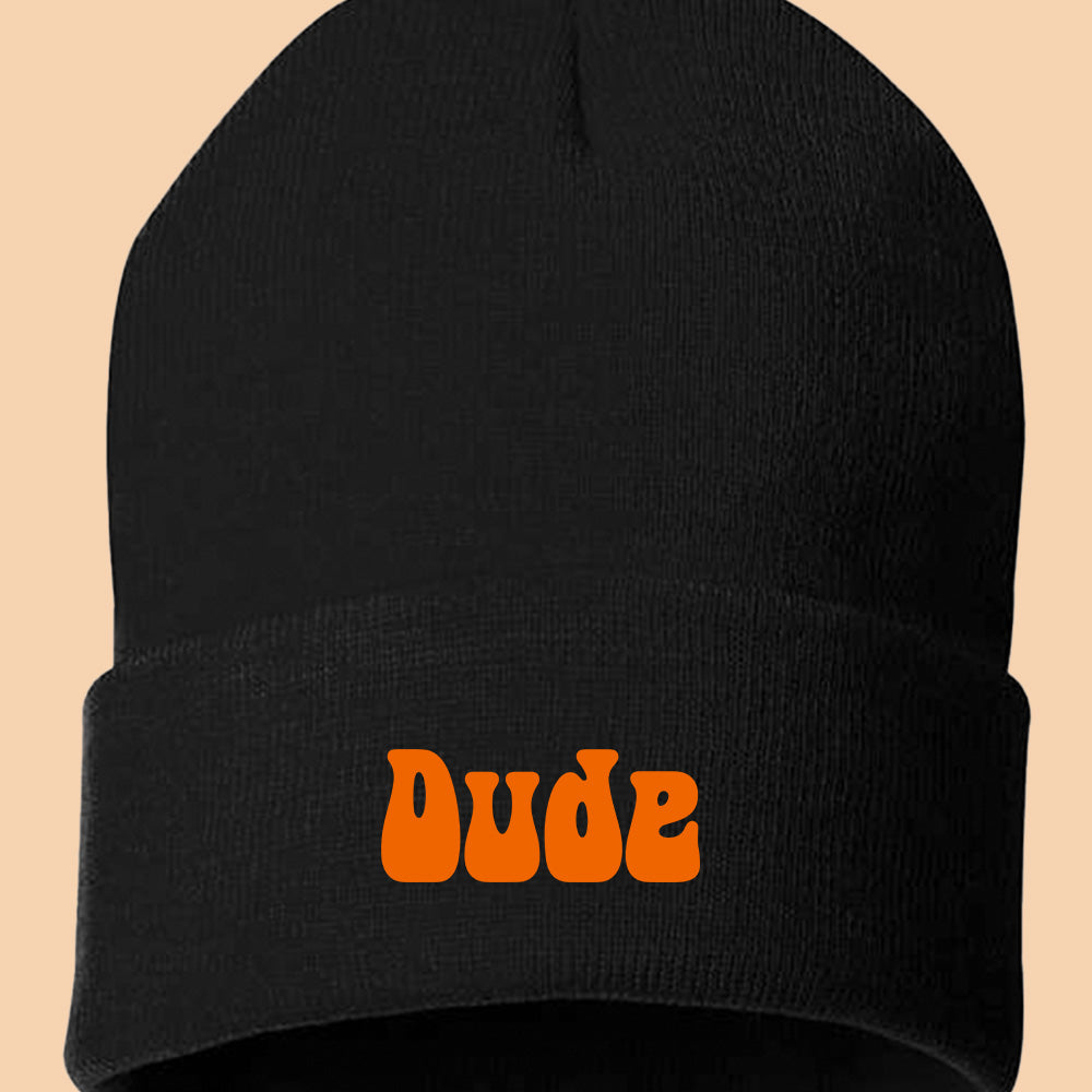 Dude Black Beanie
