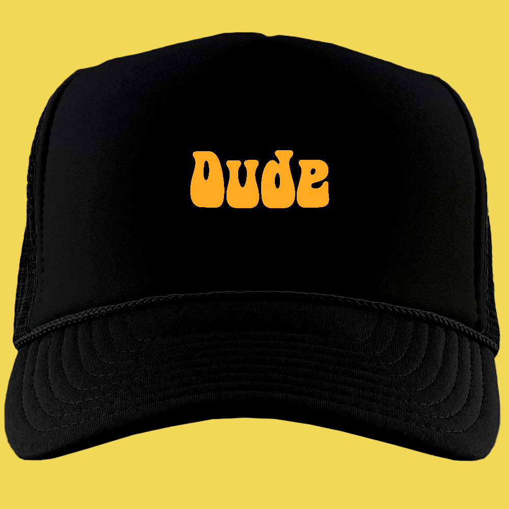 Dude Yellow Foam Trucker Hat