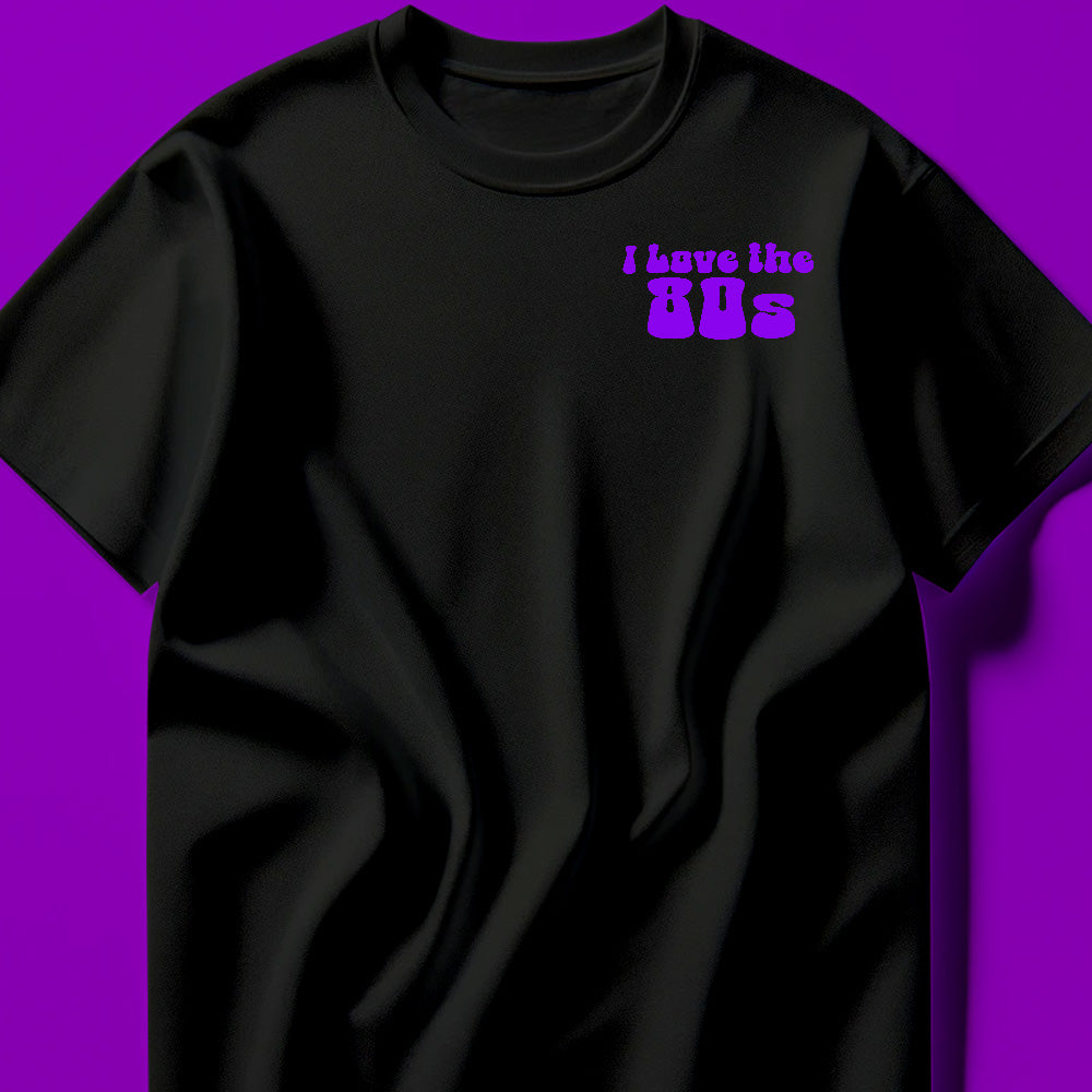 I Love the 80s Purple Tee Shirt