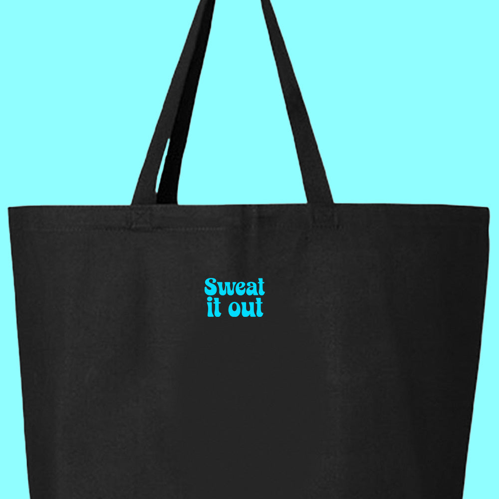 Sweat It Out Cyan Tote Bag