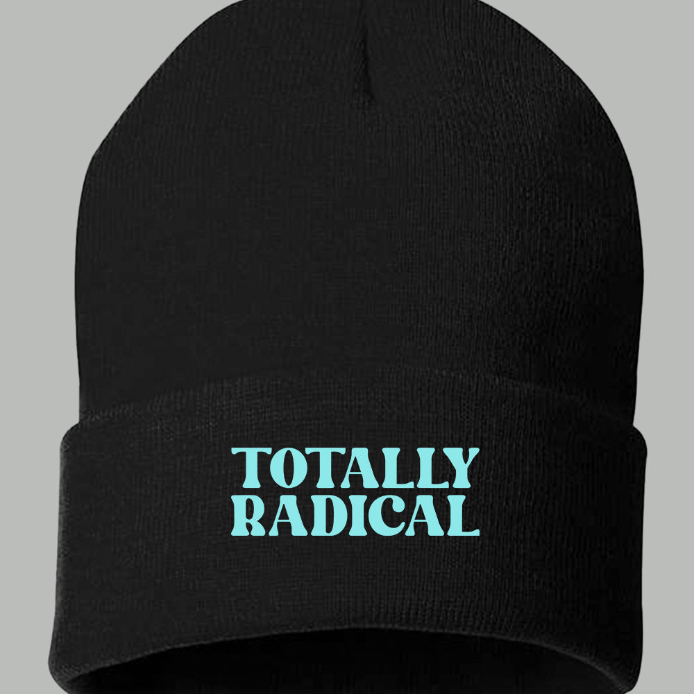 Totally Radical Black Beanie