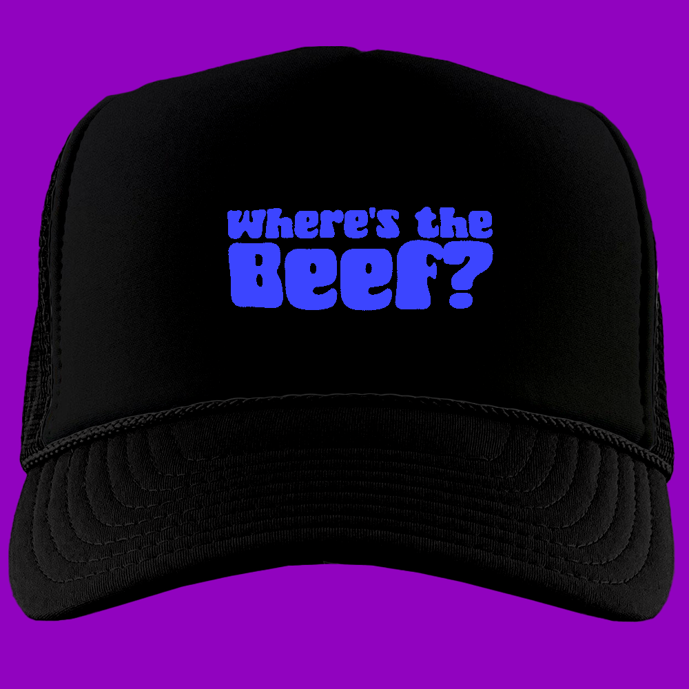Where's the Beef? Black Foam Trucker Hat