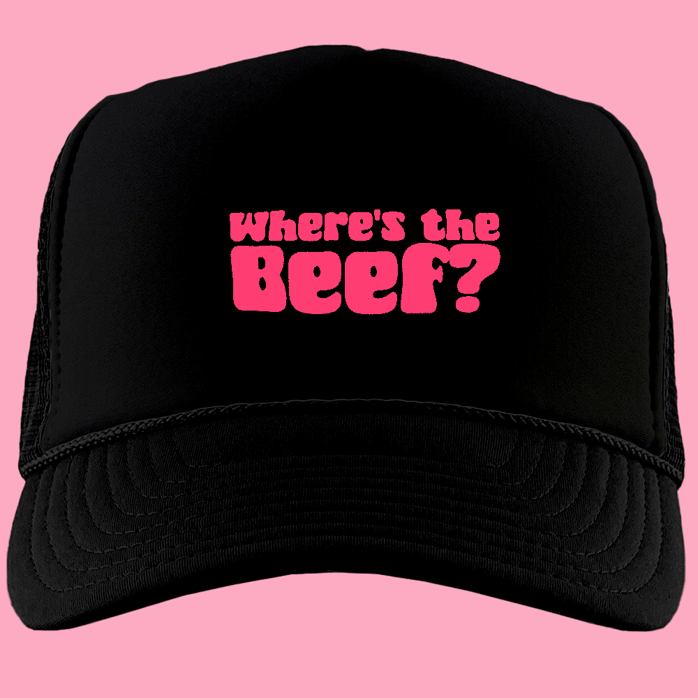 Where's the Beef? Pink Foam Trucker Hat