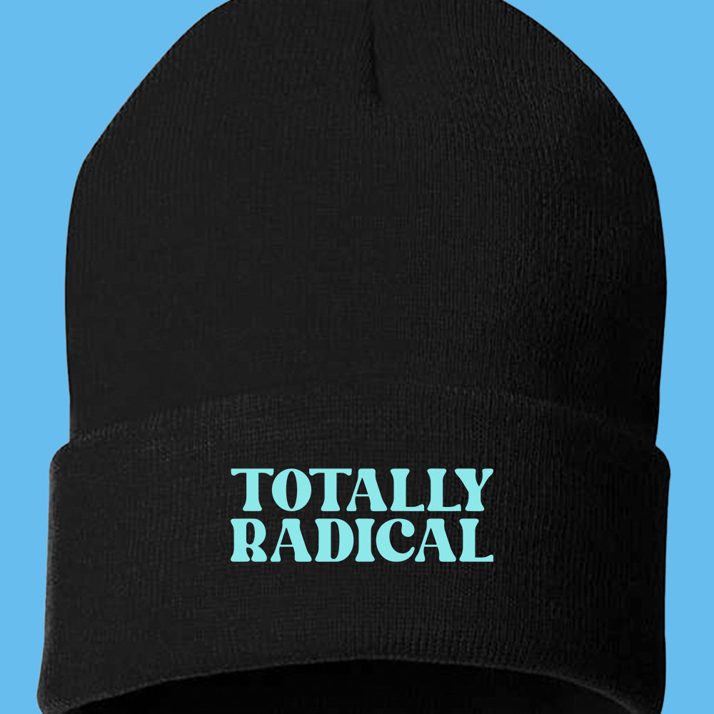 Totally Radical Sky Blue Beanie