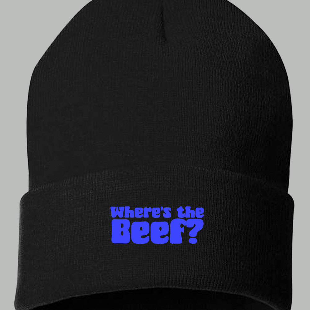 Where's the Beef? Black Beanie