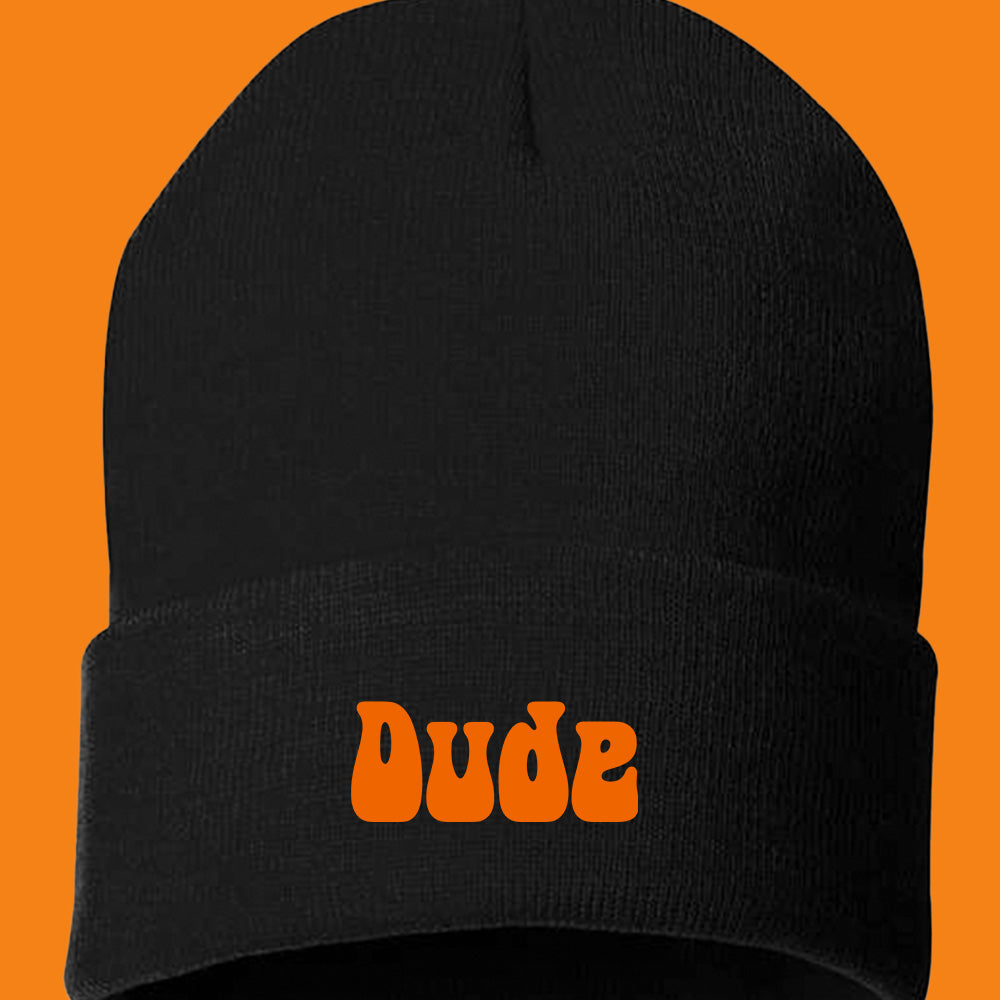 Dude Orange Beanie