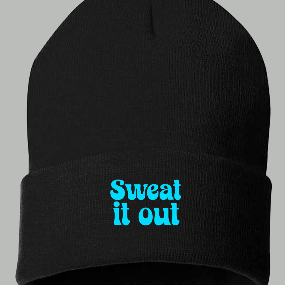 Sweat it out Black Beanie