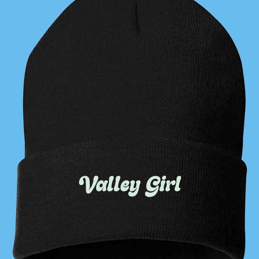 Valley Girl Black Beanie