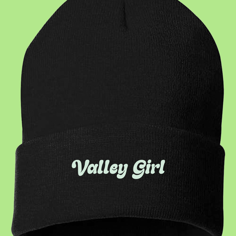 Valley Girl Light Green Beanie