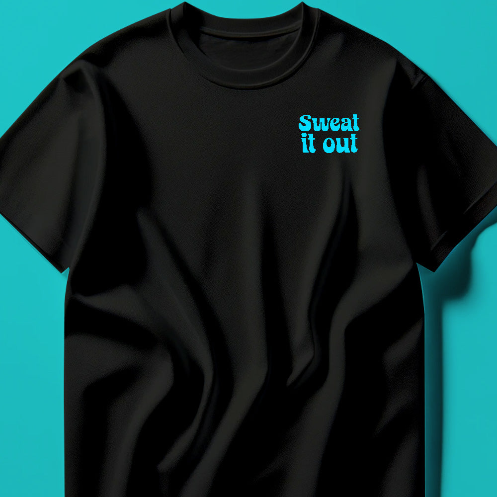Sweat It Out Cyan Tee Shirt