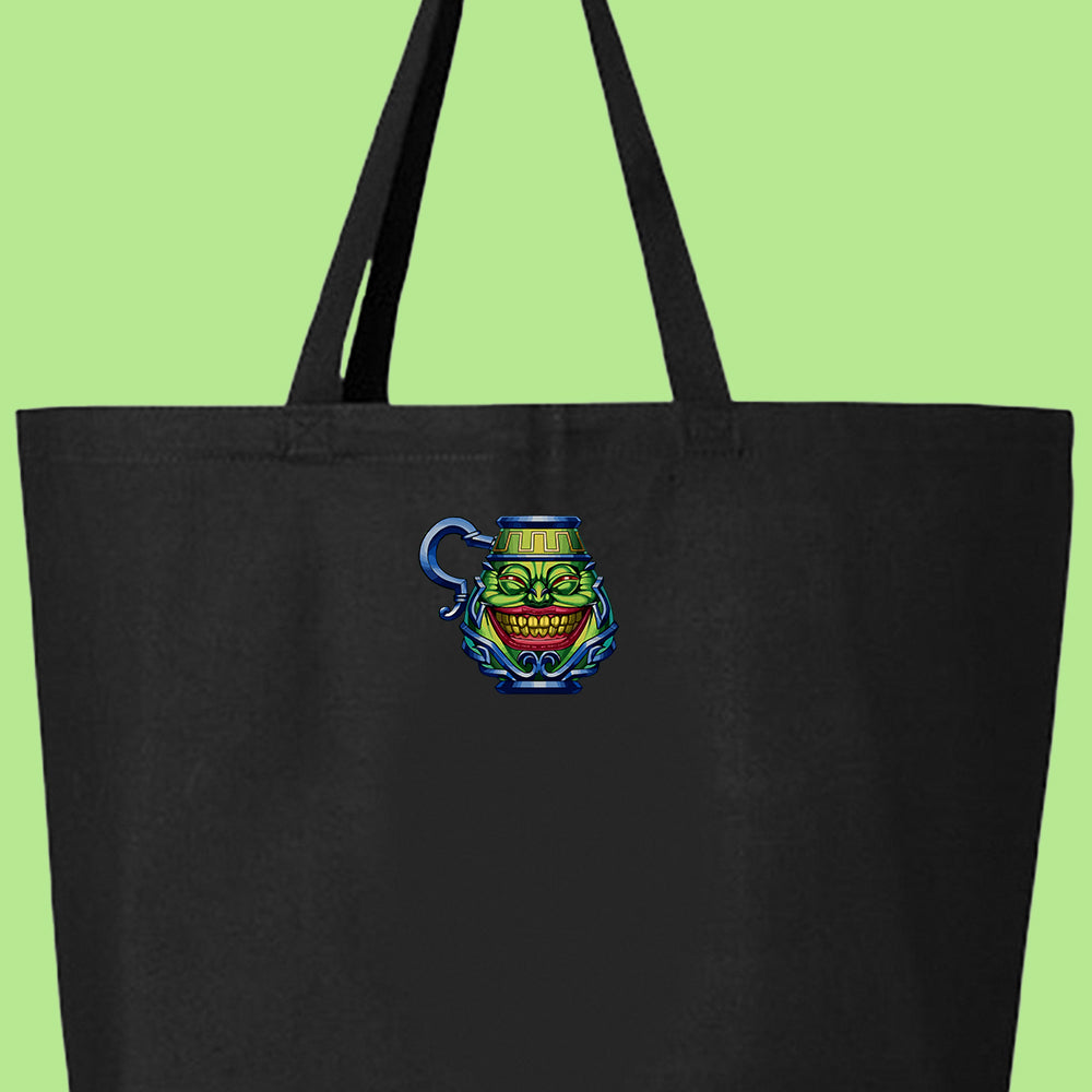 pot of greed tote bag