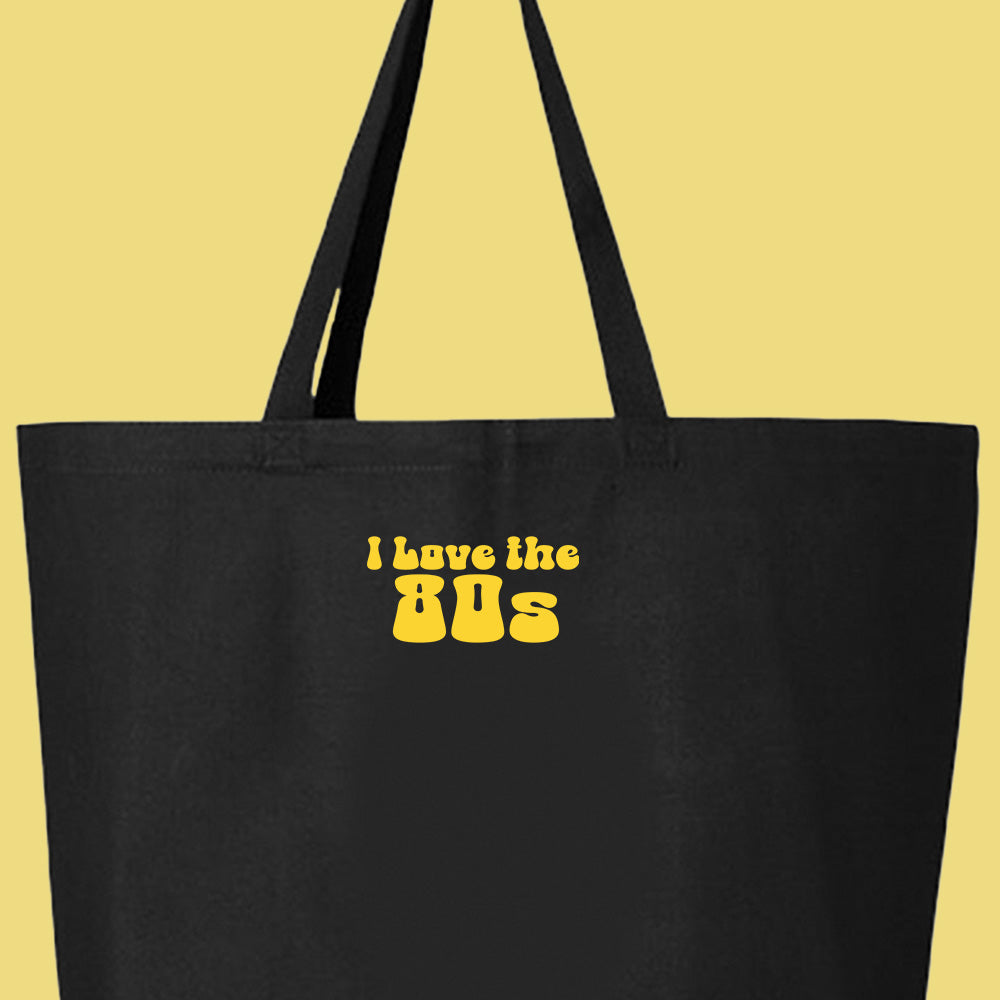 I Love The 80s Yellow Tote Bag